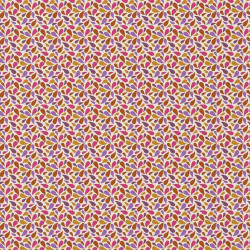 Algodón estampado OTMA Caramelo / Violeta